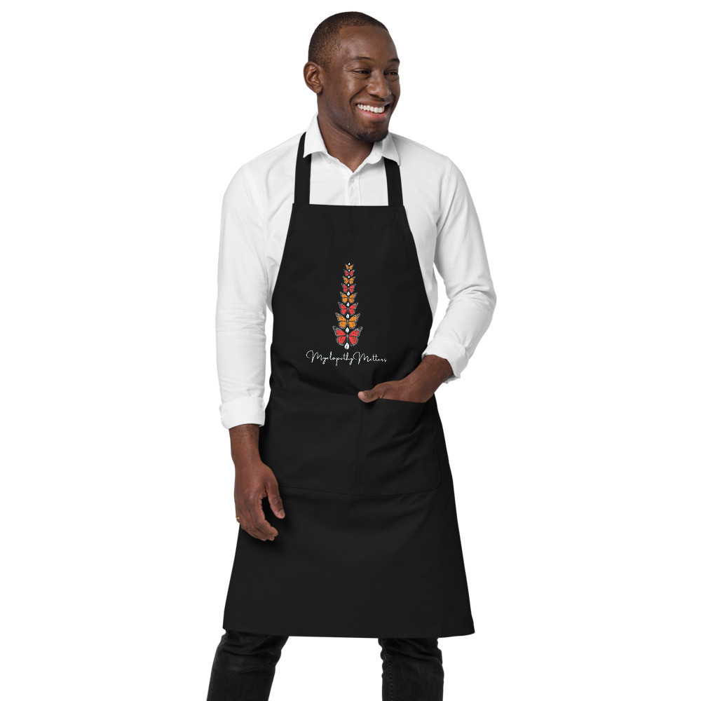 Butterflies Spine Myelopathy Matters Organic Cotton Apron