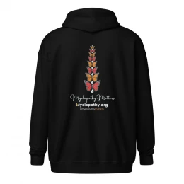 Butterflies Spine Myelopathy Matters Unisex Heavy Blend Zip Hoodie
