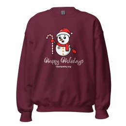 Snowman Happy Holidays Unisex Crew Neck Sweatshirt