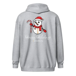 Snowman Happy Holidays Unisex Heavy Blend Zip Hoodie