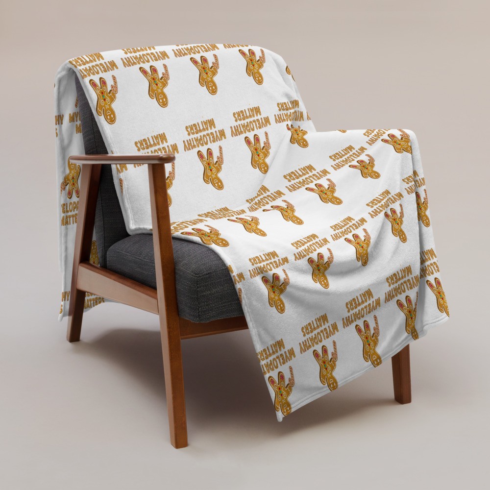 Gingerbread Myelopathy Matters Throw Blanket