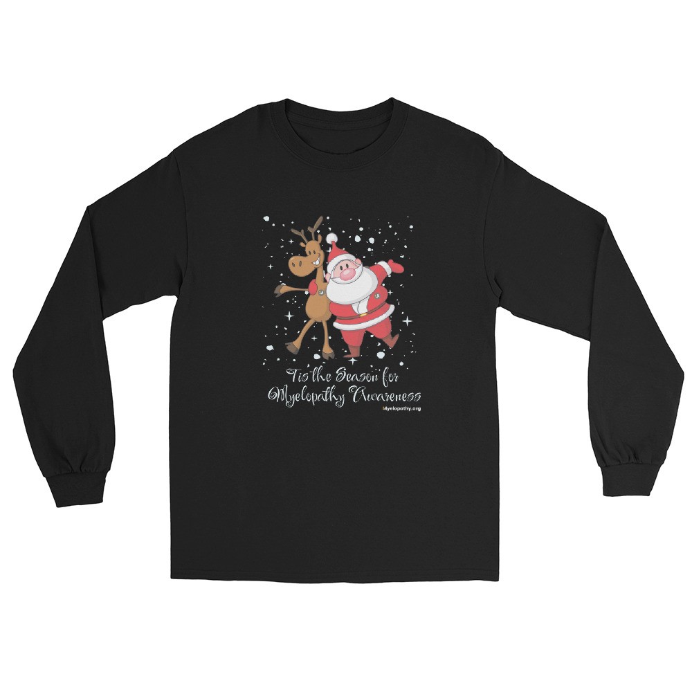 Tis the Season for Myelopathy Awareness Long Sleeve Top Dark