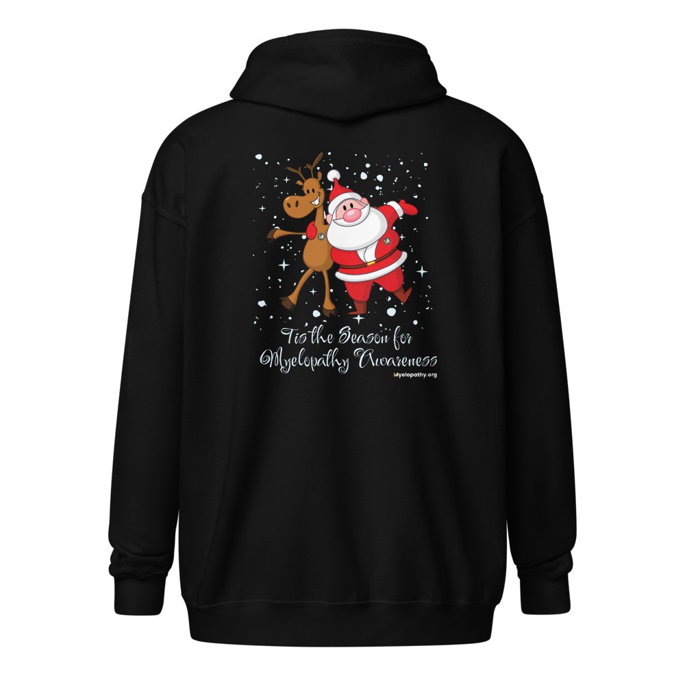 Tis the Season for Myelopathy Awareness Unisex Heavy Blend Zip Hoodie Dark