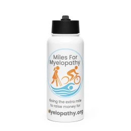 Miles For Myelopathy Stainless Steel Water Bottle With A Straw Lid