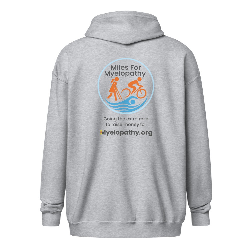 Miles For Myelopathy Unisex Heavy Blend Zip Hoodie Light