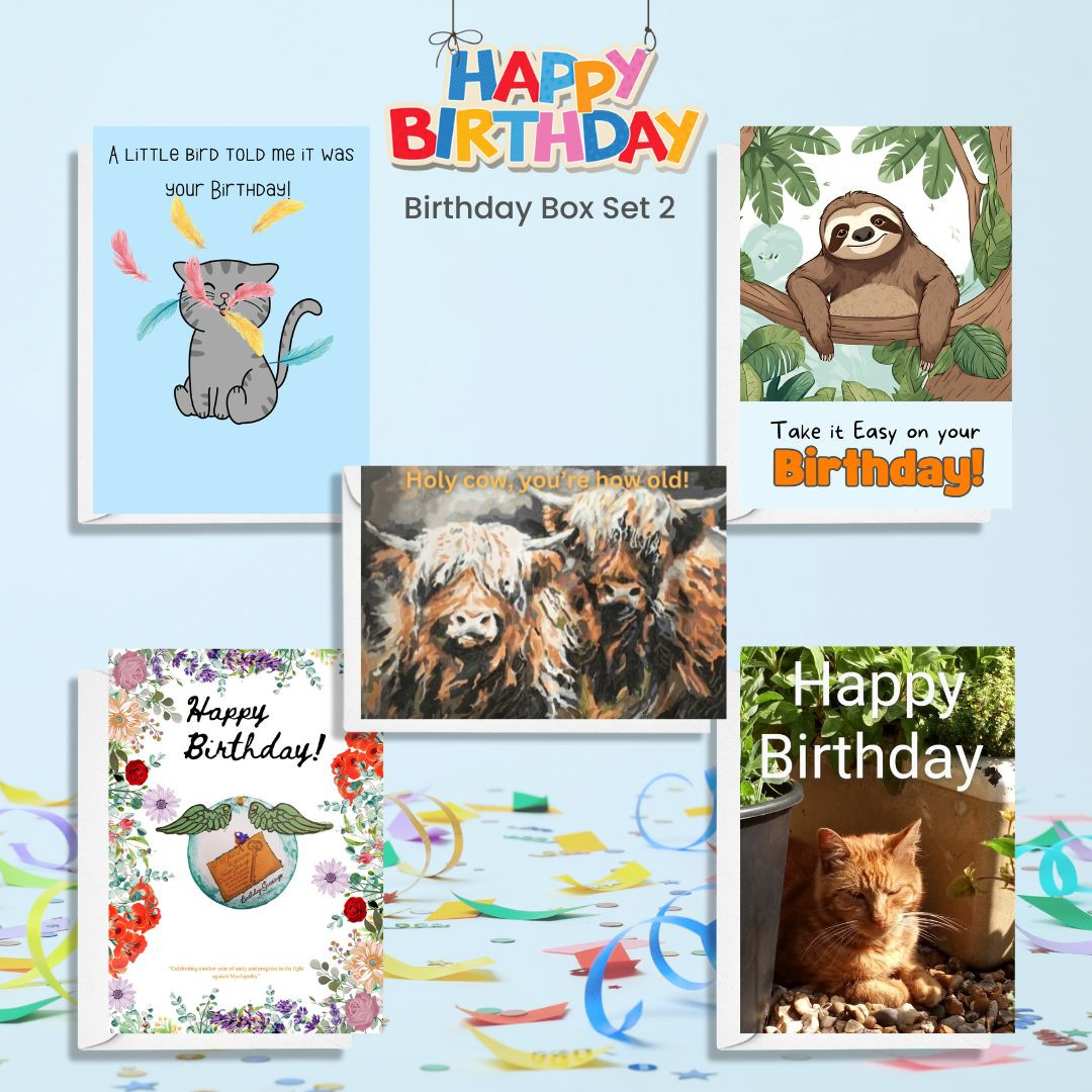 Birthday Card 10 Pack With 5 Different Designs - Set 2