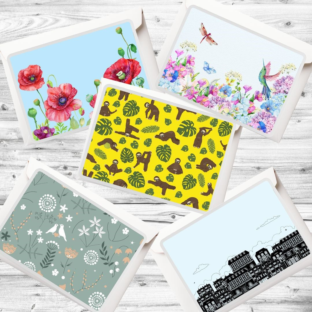 Greetings Card 10 Pack With 5 Designs - Set 2