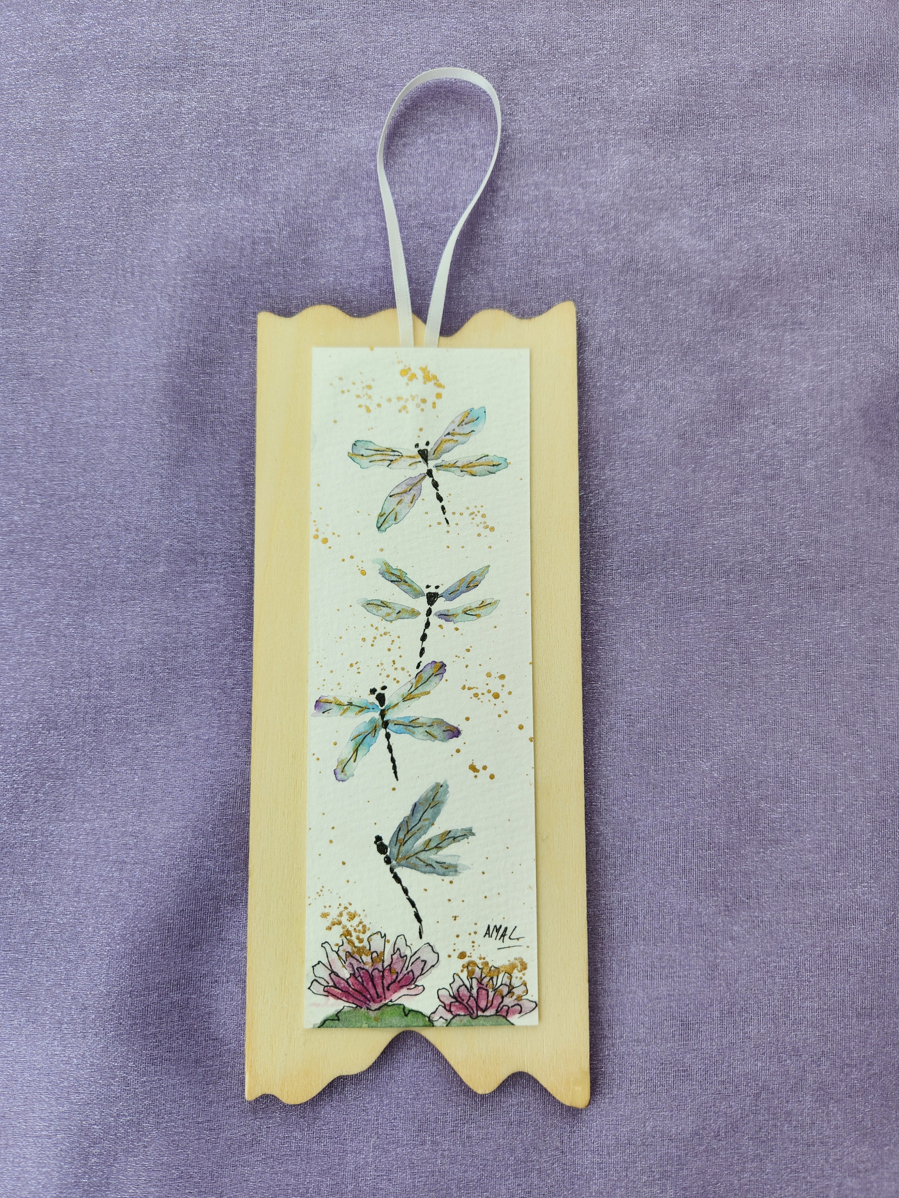Hanging Ornament With Original Hand Painted Watercolour Art