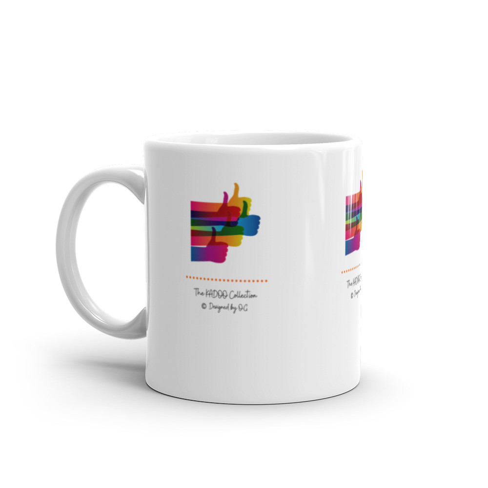 Thumbs Up! - Glossy White Mug {11 and 15oz Sizes}