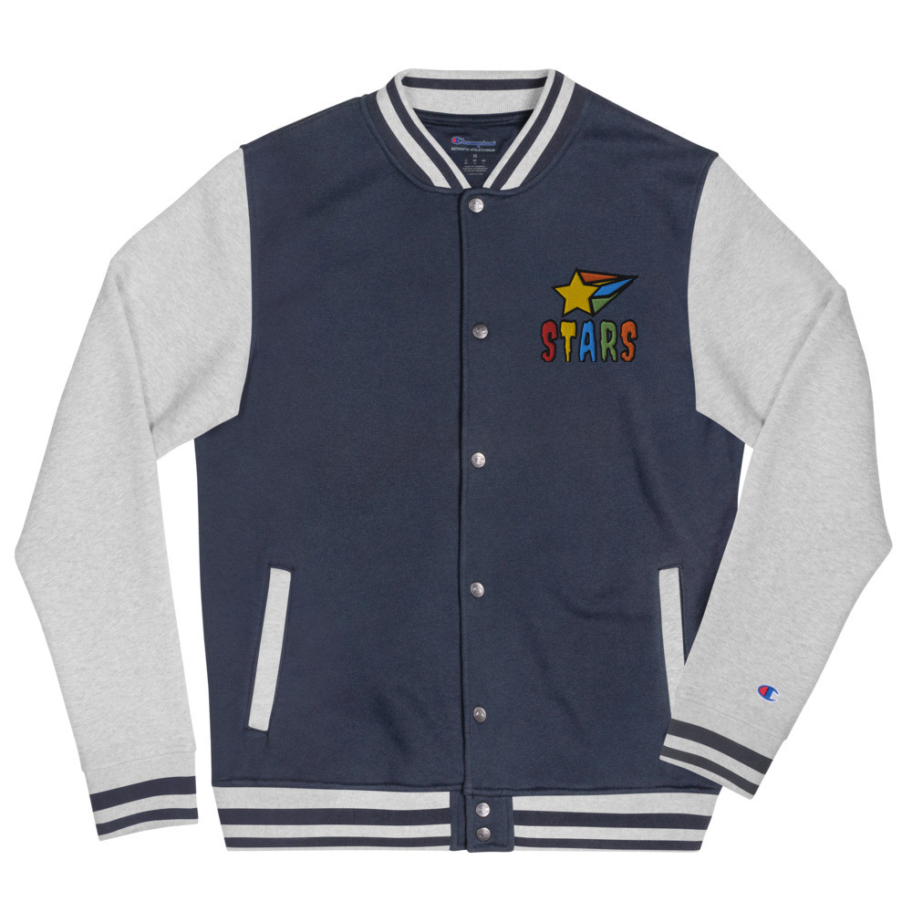 Universal Fit - STARS Embroidered Champion Bomber Jacket