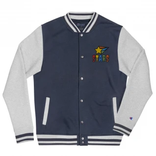 Universal Fit - STARS Embroidered Champion Bomber Jacket