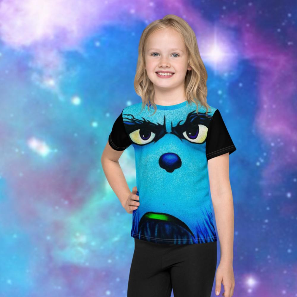 Blue Grinch kids T