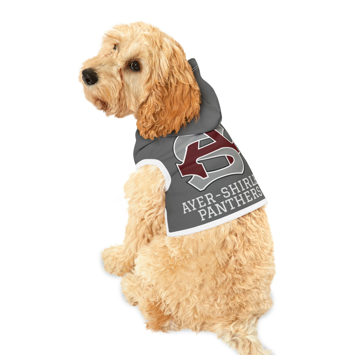 Ayer-Shirley logo Pet Hoodie Grey