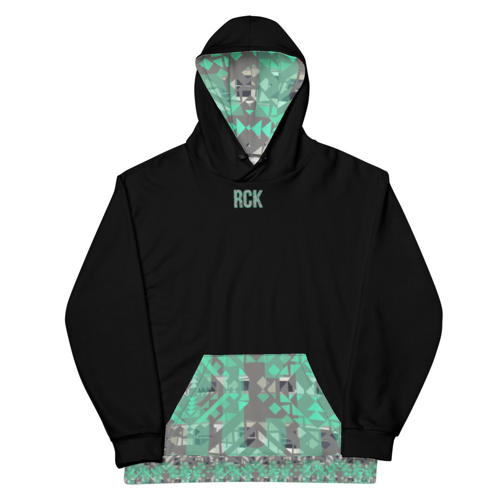 Teal all over bottom Unisex Hoodie