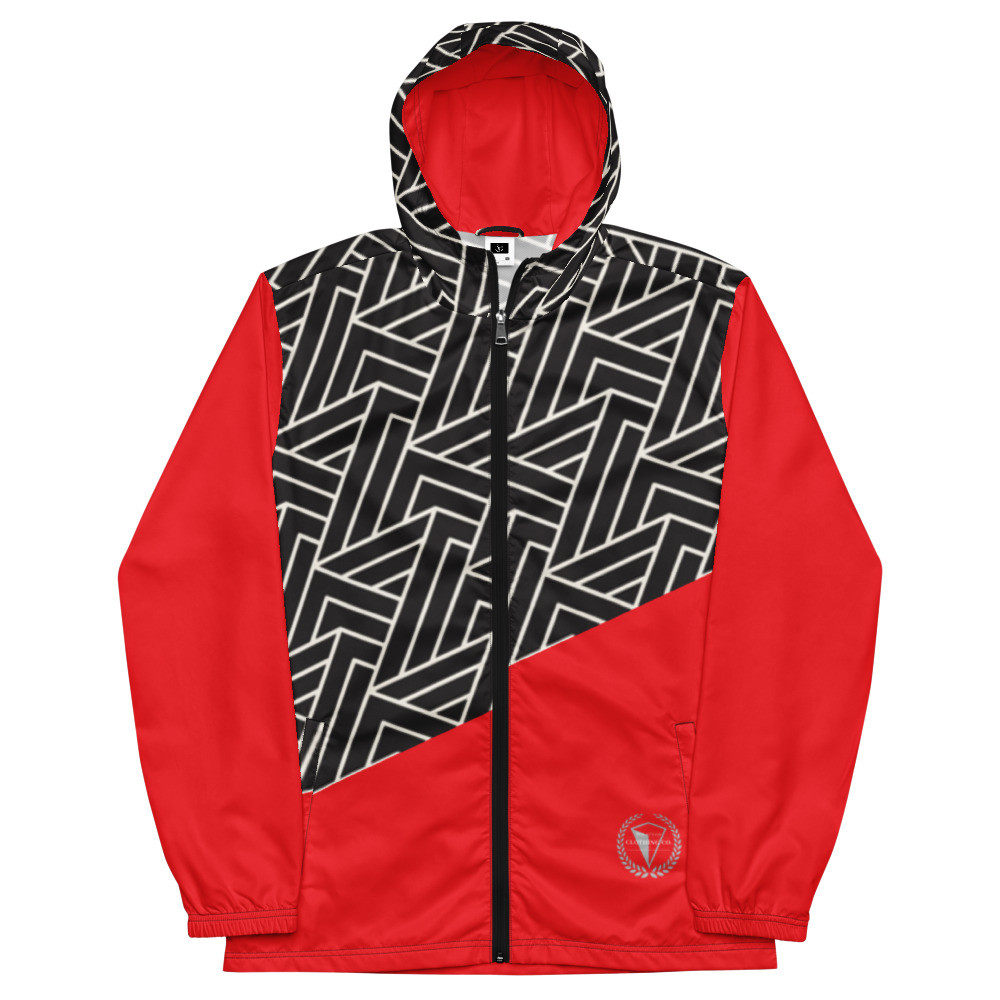 Men’s shredded Windbreaker Crimson