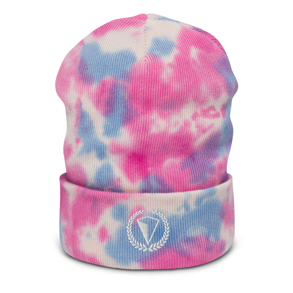 White Shield Tie-dye beanie