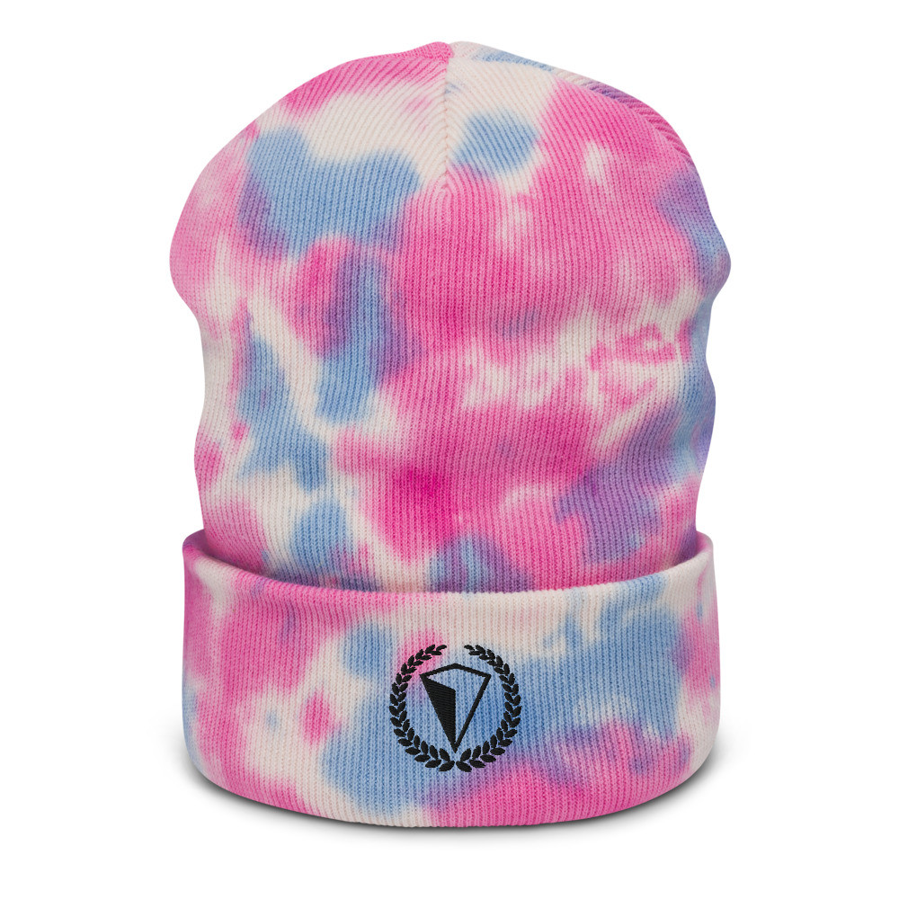 Black shield Tie-dye beanie