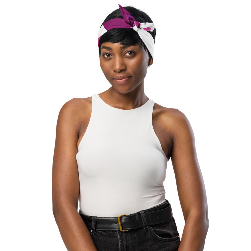 918Zone Clo. Purple Hearts Bandana