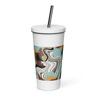 Insulated tumbler with a straw Y.B