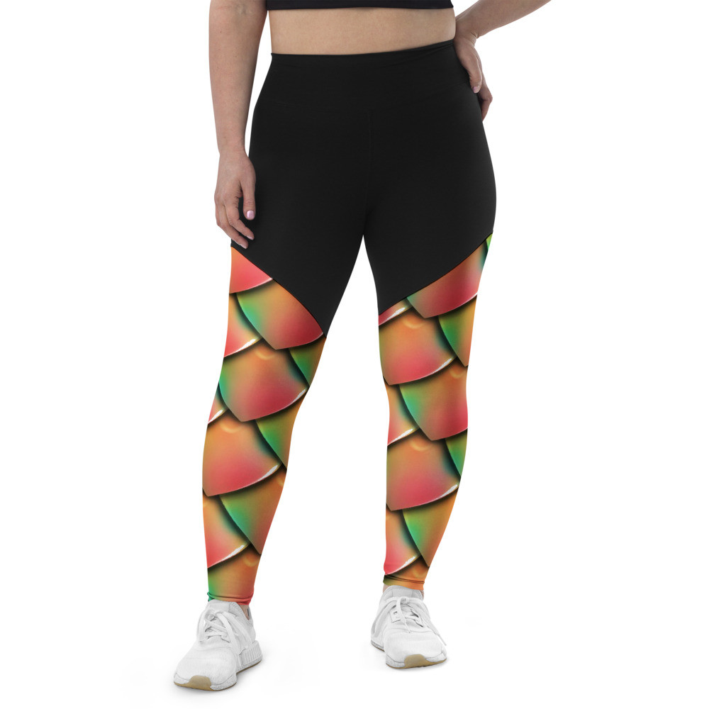 Peach Serpent - Sports Leggings