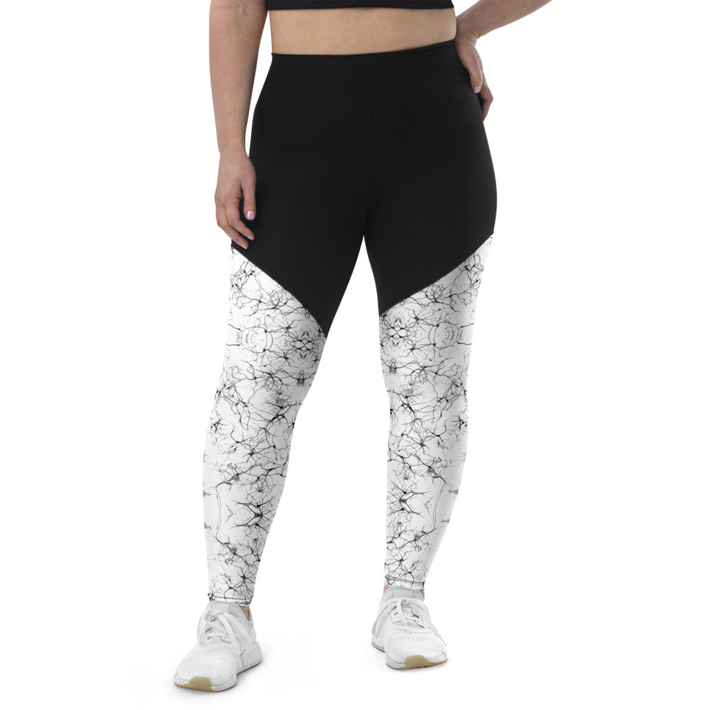 Black Neurons - Sports Leggings