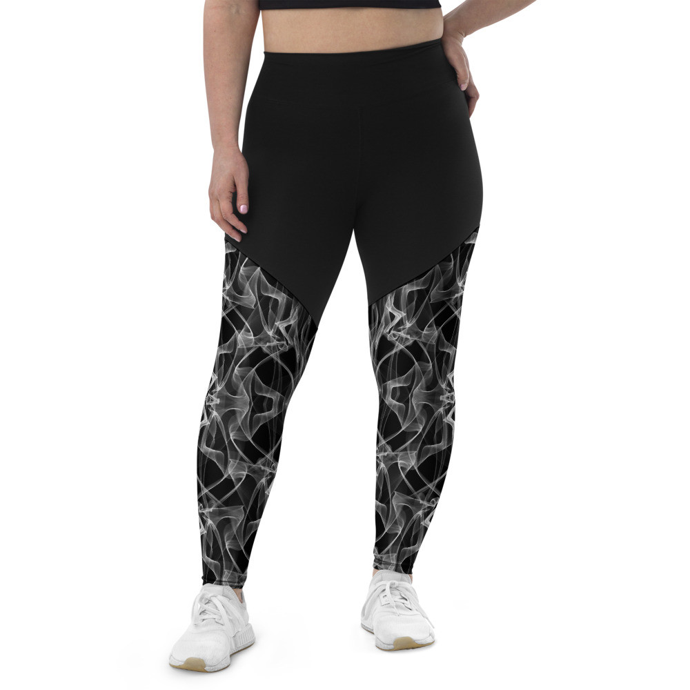 Smoked Out White - Sports Leggings