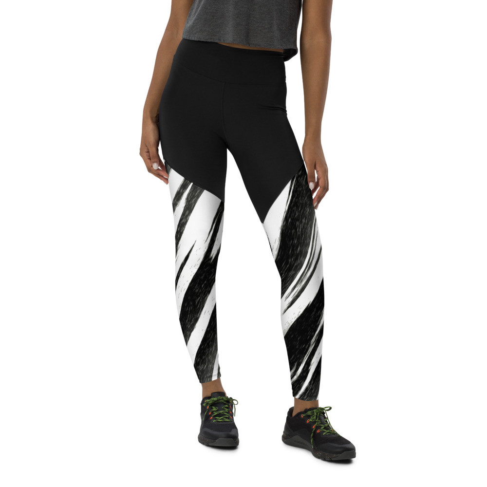Zebra Fur - Sports Leggings