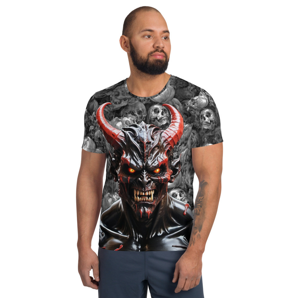 Demonize v2 - All-Over Print Athletic T-shirt