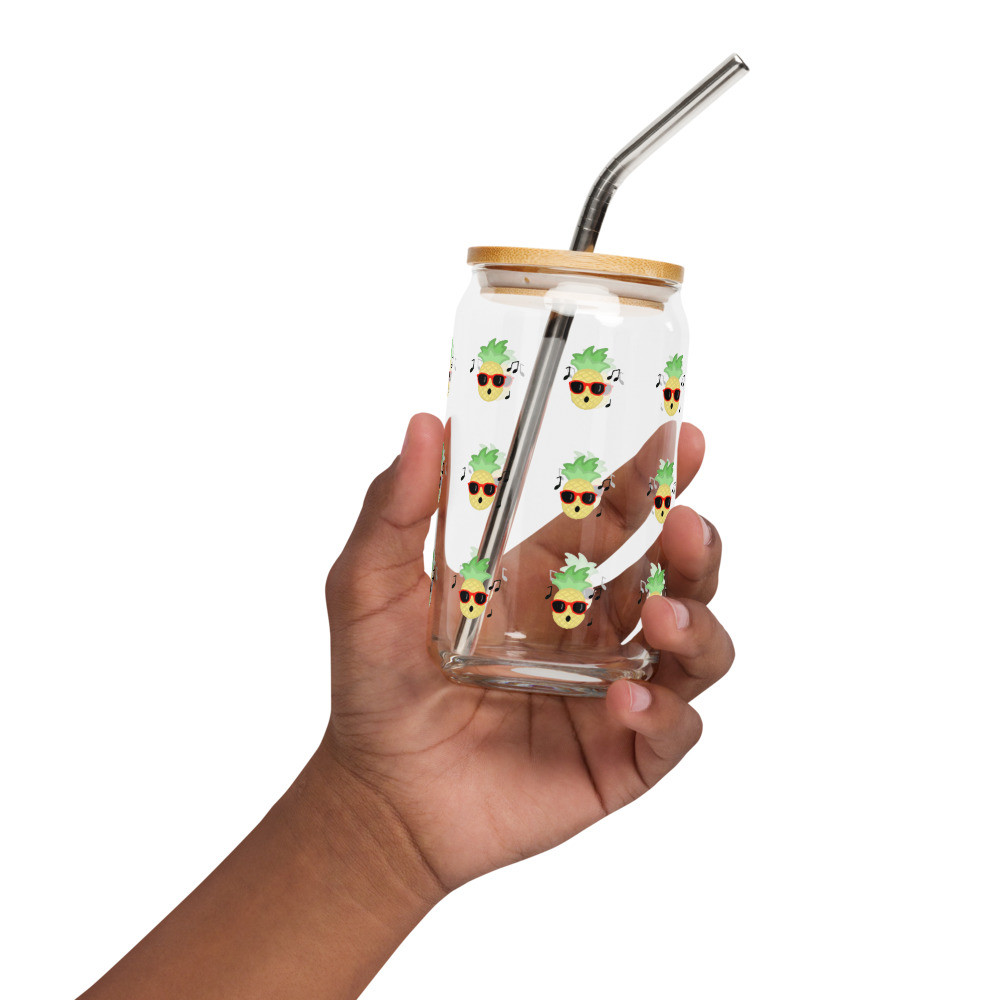 Happy Pineapple Can-shaped glass