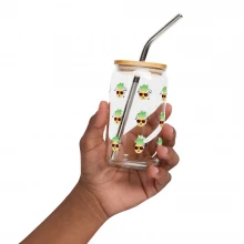 Happy Pineapple Can-shaped glass