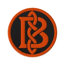 Orange Bitcoin Knots Embroidered Patch