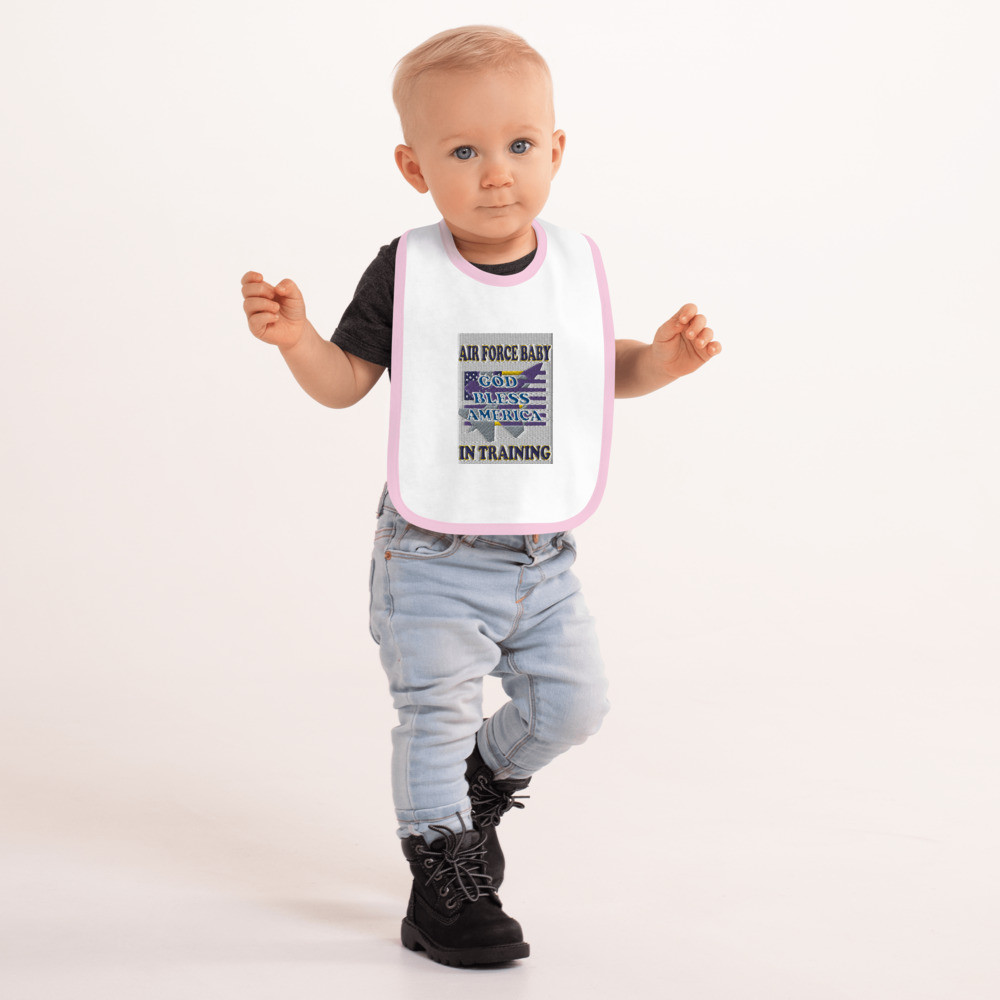 Air Force Baby Embroidered Baby Bib