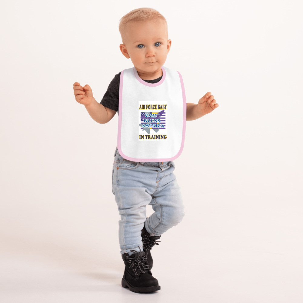Air Force Baby Embroidered Baby Bib