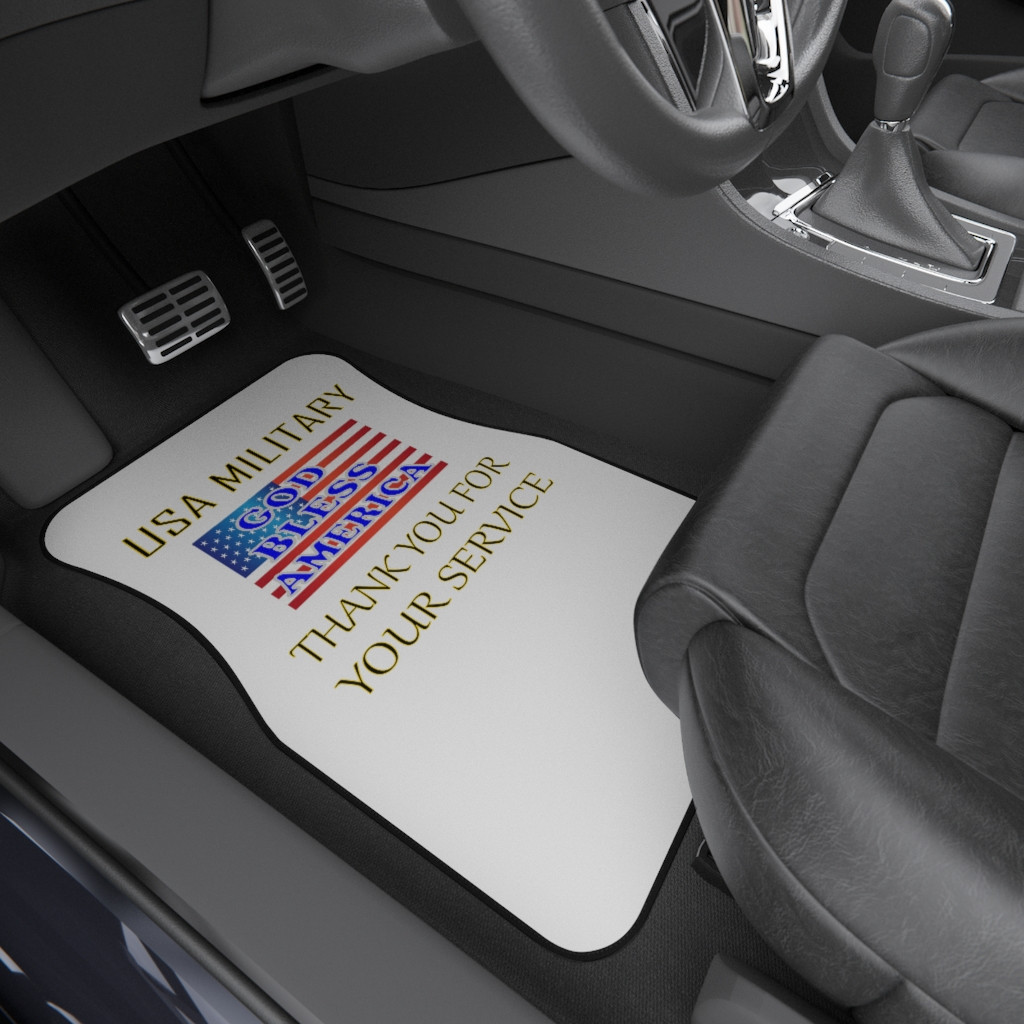 USA Military - Thank You for Your Service - Car Mats (Set of 4)