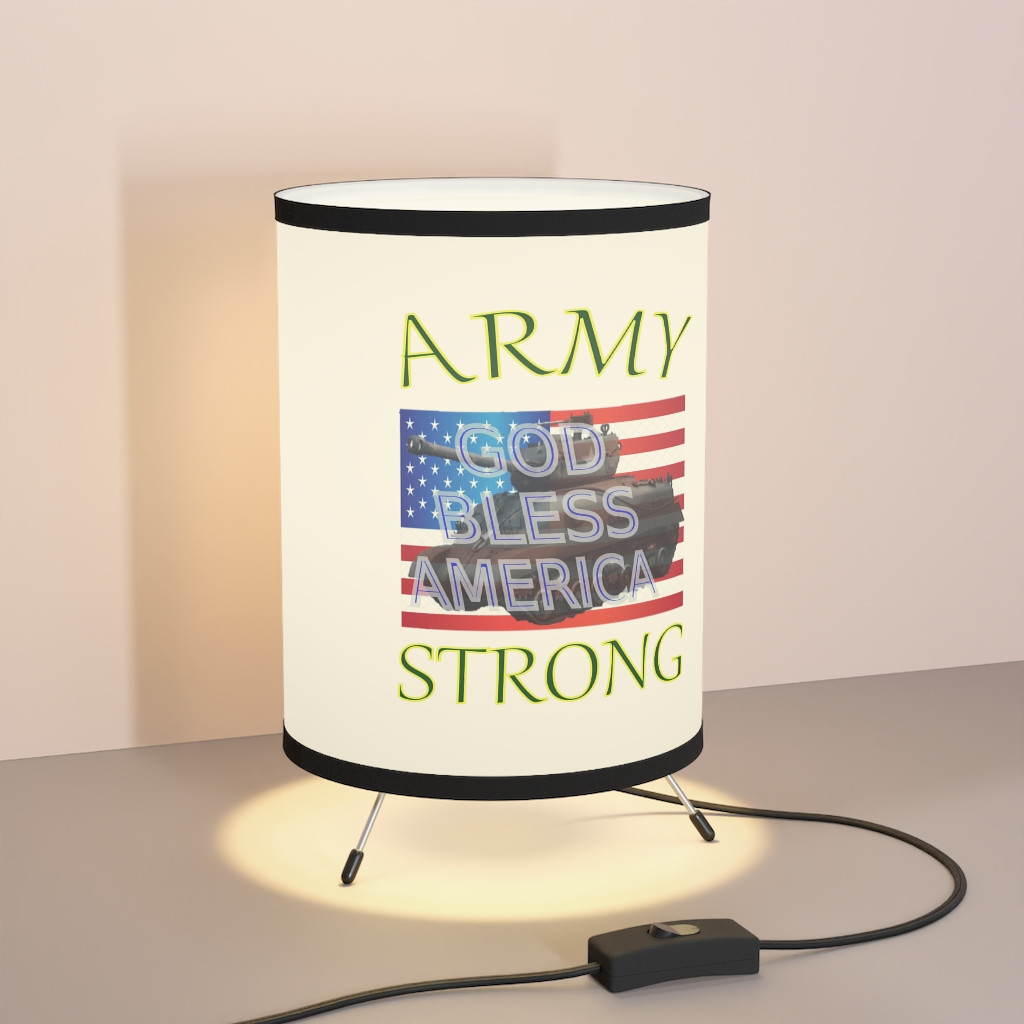 Army Strong - Tripod Lamp with High-Res Printed Shade, US\CA plug