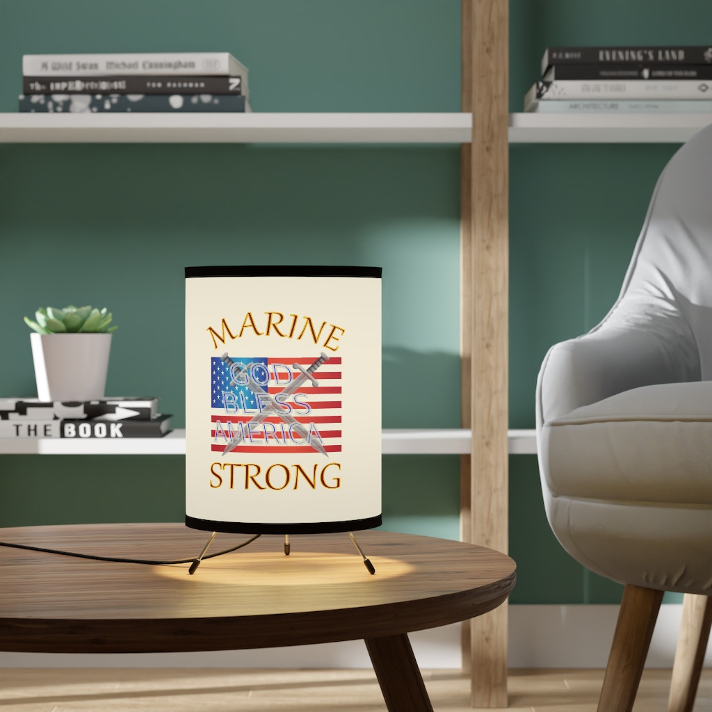 Marine Strong - Tripod Lamp with High-Res Printed Shade, US\CA plug
