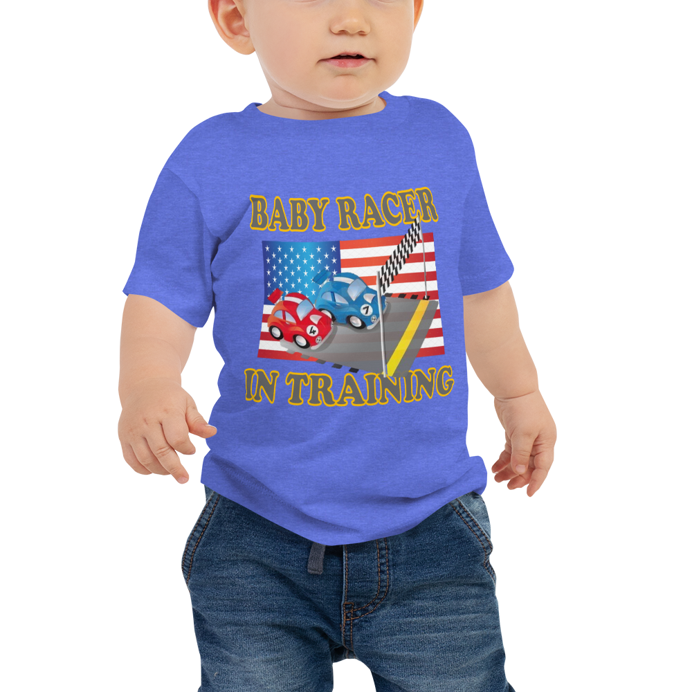Baby Racer in Training - Baby Jersey Short Sleeve Tee - For Him or For Her
