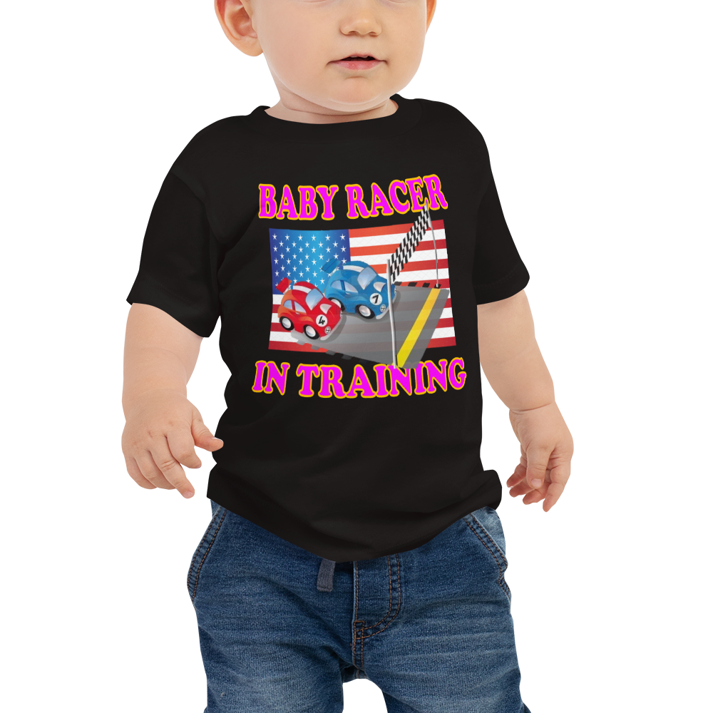Baby Racer in Training - Baby Jersey Short Sleeve Tee - For Her