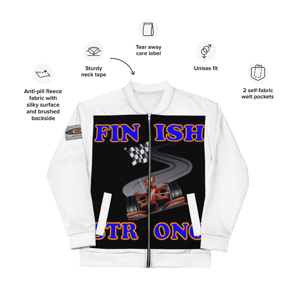 Strong Finish - Bomber Jacket - For Him or For Her