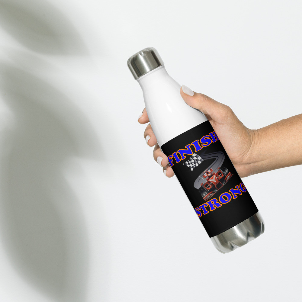 Finish Strong - Stainless Steel Water Bottle