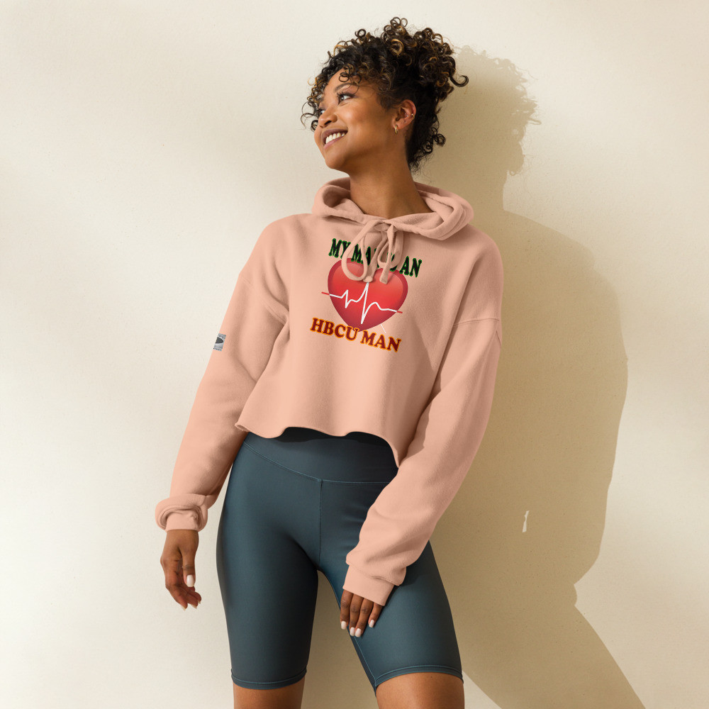 My Man is an HBCU Man - Crop Hoodie - For Her