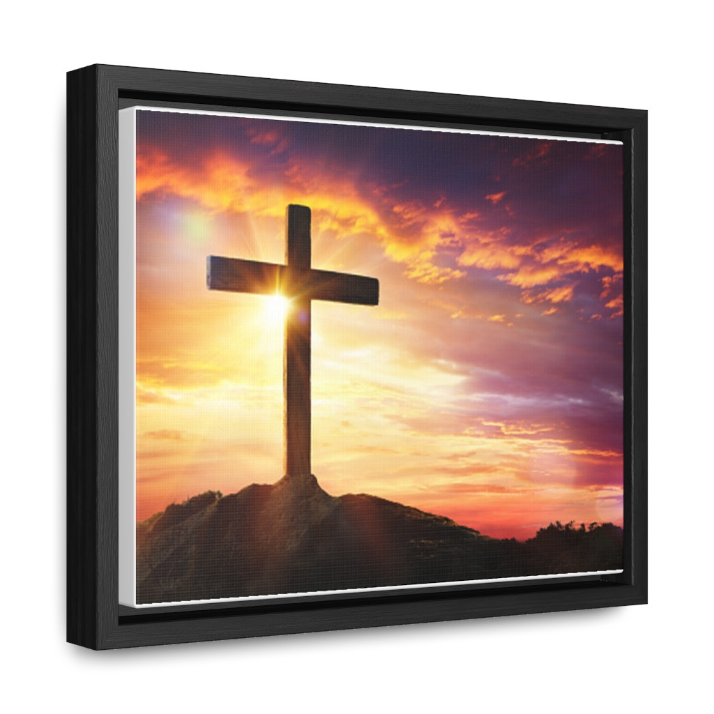 Sunrise Cross - Horizontal Frame Photo - Gallery Canvas Wraps