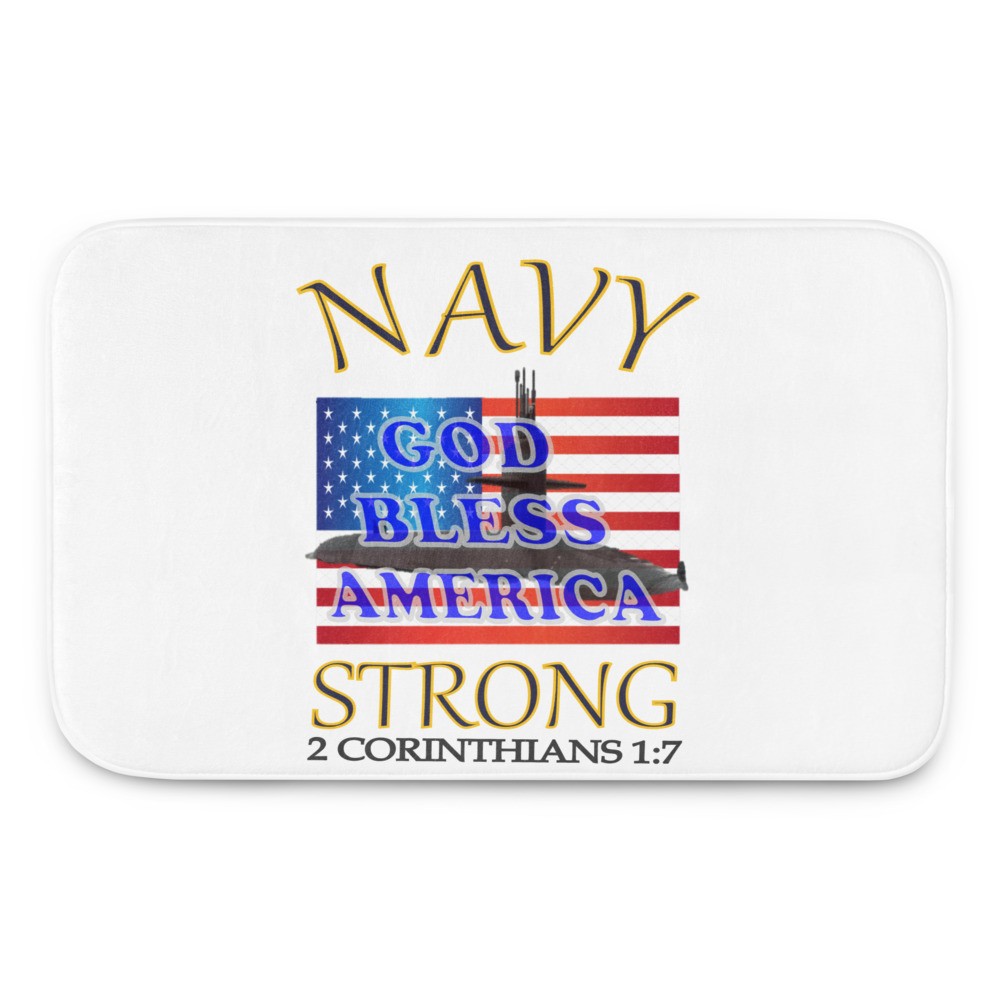 Navy Strong - Memory Foam Bathmat