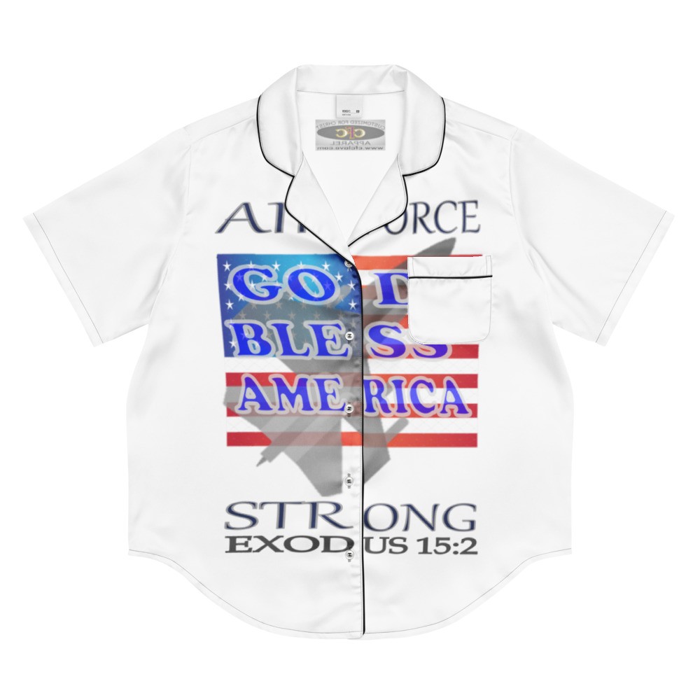 Air Force Strong - All-over print women’s short sleeve pajama top
