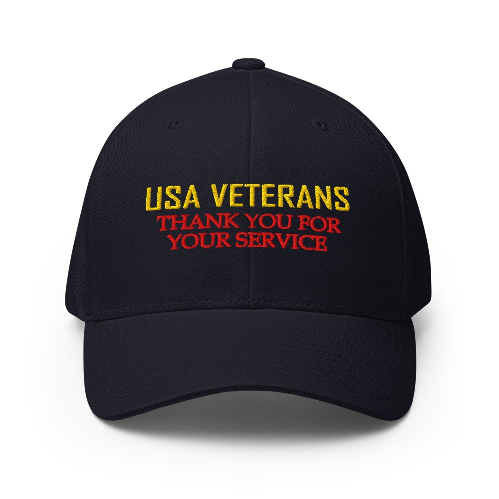 USA Veterans - Thank You for Your Service - Structured Twill Cap - With Bible Verse