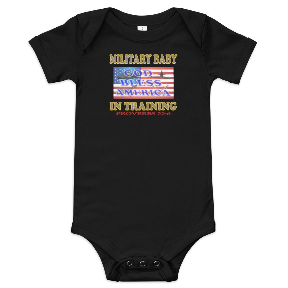 Military Baby in Training - Baby Short Sleeve One Piece - Unisex