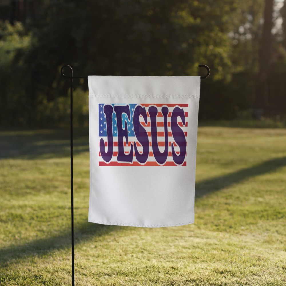 Jesus and the Flag - Garden Flag