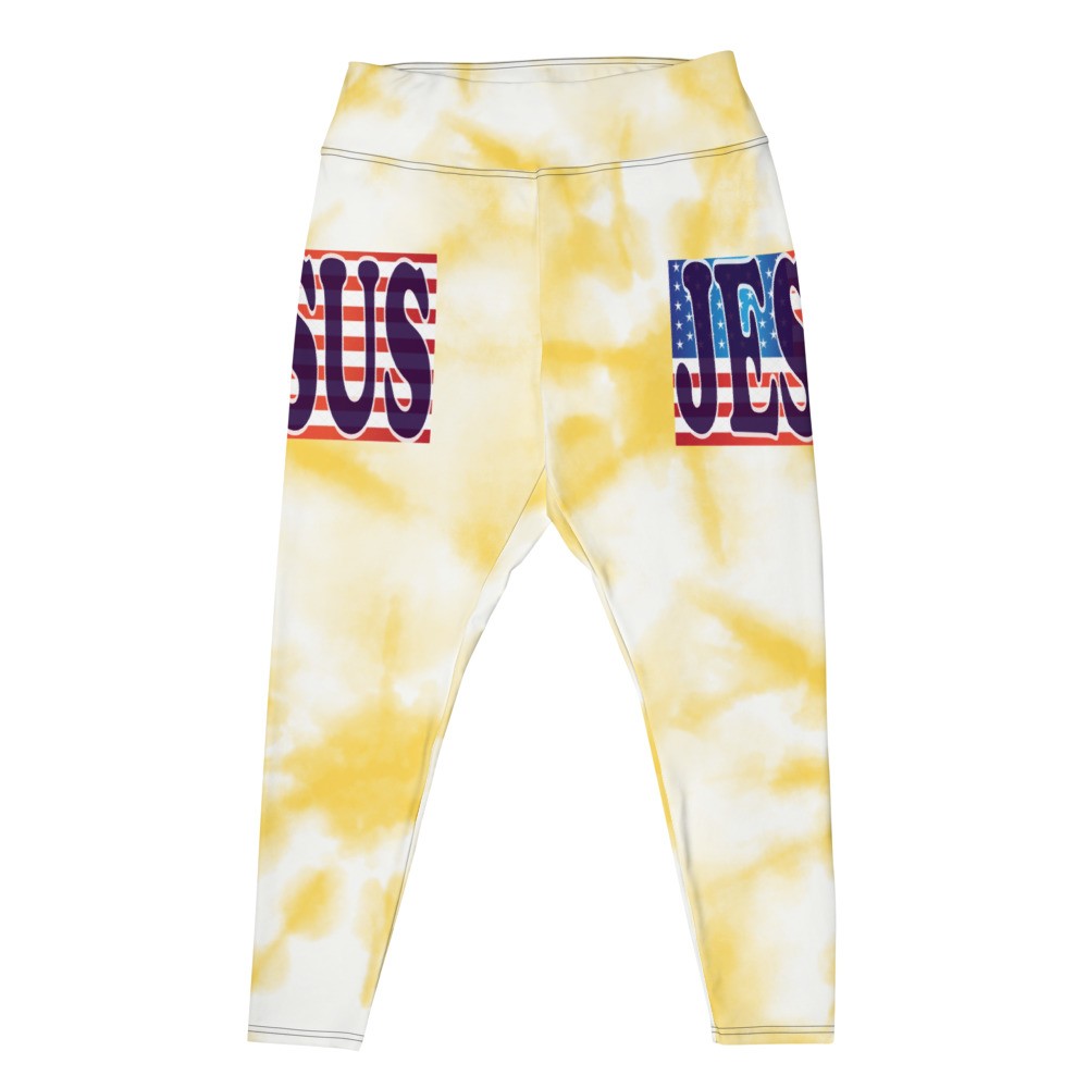 Jesus and the Flag - Plus Size Leggings - For Her