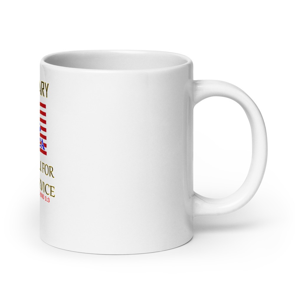 USA Military - Thank You for Your Service - White Glossy Mug