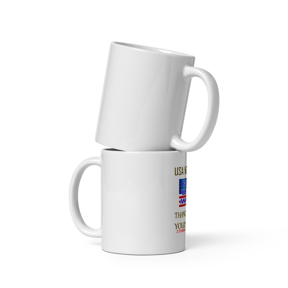 USA Veterans - Thank You for Your Service - White Glossy Mug